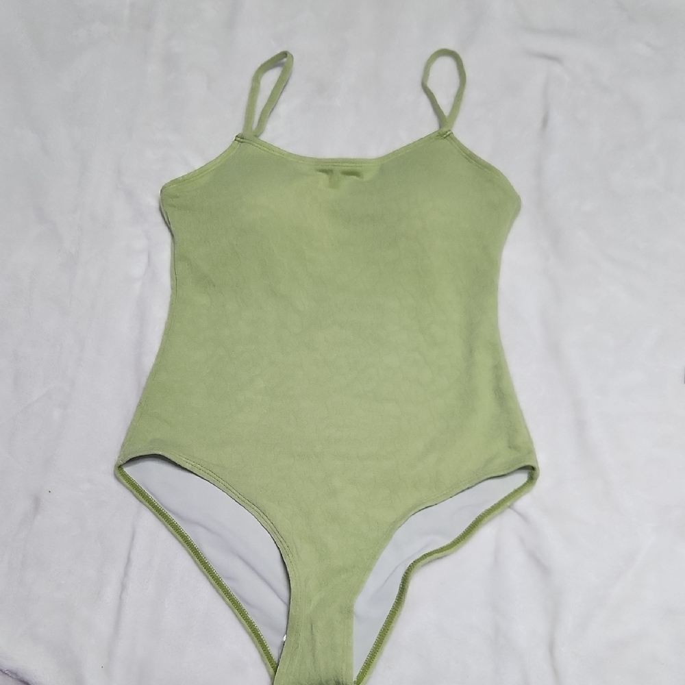ROMWE Green Bodysuit One Piece with Adjustable Straps